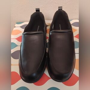 Amazon Essentials Service Shoes Loafers Slip On Work Casual Mens 9.5 Black NEW